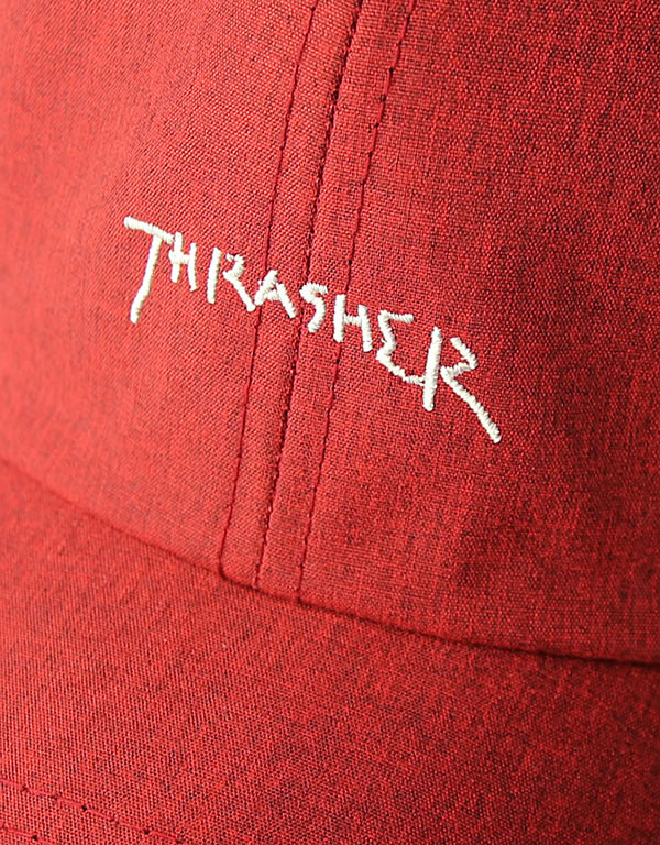 Thrasher Magazine 6パネルキャップ ダッドハット 帽子 スラッシャー GONZ LOGO 6PANEL CAP Red マークゴンザレス スケボー SK8 スケートボード HARD CORE PUNK ハードコア パンク HIPHOP ヒップホップ SURF サーフ スノボー スノーボード Snowboard NINJA X