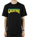 Creature Skateboards (N[`[) TVc Logo T-Shirt Black