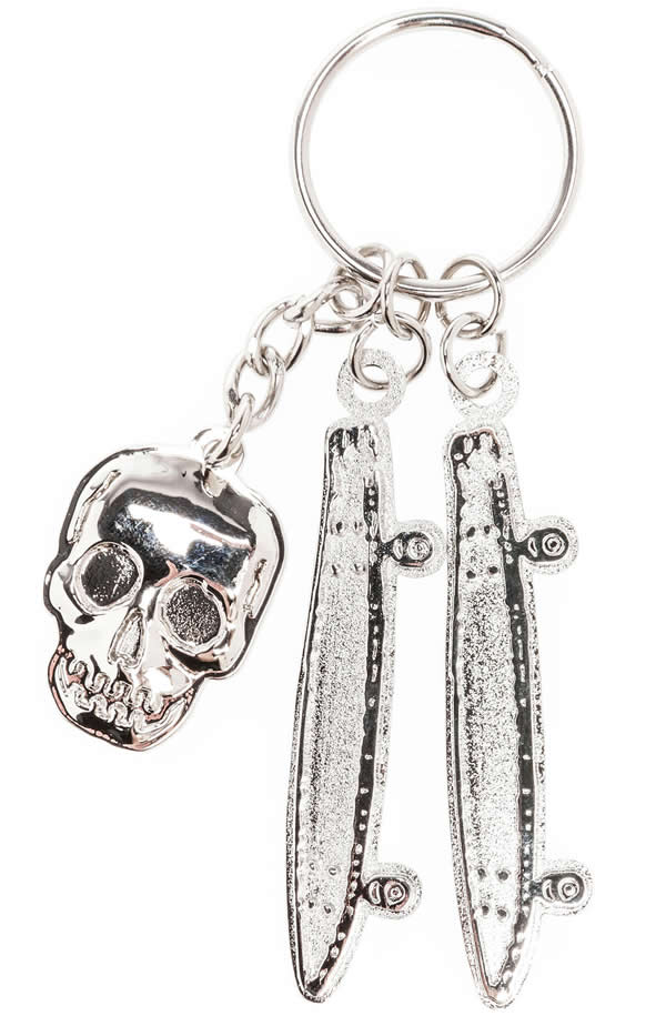 Fourstar Clothing (フォースター) キーホルダー アクセサリー Deconstructed Key Chain Silver スケボー SKATE SK8 スケートボード