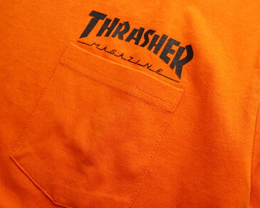 Thrasher Magazine(スラッシャー)Tシャツ Hometown Pocket T-shirt Orange スケボー SKATE SK8 スケートボード HARD CORE PUNK ハードコア パンク HIPHOP ヒップホップ SURF サーフ レゲエ reggae スノボー スノーボード Snowboard NINJA X