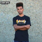 Thrasher Magazine (スラッシャー) Tシャツ US Flame Mag T-Shirt Black スケボー SKATE SK8 スケートボード