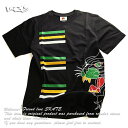 LRG (GA[W[) TVc Lion Rock T-Shirt Black/Rasta X^ QG