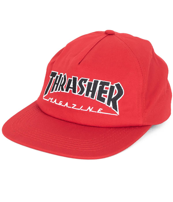 Thrasher (スラッシャー) US キャップ スナップバックハット 帽子 Outline Snap-Back Hat Red スケボー SKATE SK8 スケートボード