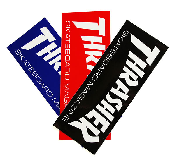 THRASHER (スラッシャー) US 大判 ステッカー シール Skate Mag Super Sticker (Black/Red/Blue) スケボー SK8 スケートボード
