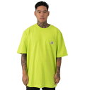 CARHARTT (J[n[g) US TVc K87 Loose Fit Heavyweight Short-Sleeve Pocket T-Shirt Bright Lime |Pbgt n