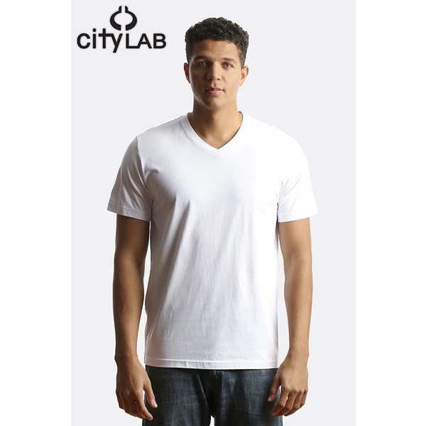 CITY LAB（USA）プレミアム Tシャツ(Vネック)無地 白/アイス ホワイト Classic fitted v-neck t-shirt Ice White スケボー SKATE SK8 スケートボード HARD CORE PUNK ハードコア パンク HIPHOP ヒップホップ SURF サーフ レゲエ reggae スノボー スノーボード Snowboard