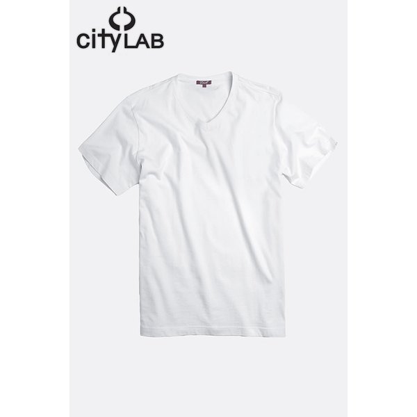 CITY LAB（USA）プレミアム Tシャツ(Vネック)無地 白/アイス ホワイト Classic fitted v-neck t-shirt Ice White スケボー SKATE SK8 スケートボード HARD CORE PUNK ハードコア パンク HIPHOP ヒップホップ SURF サーフ レゲエ reggae スノボー スノーボード Snowboard