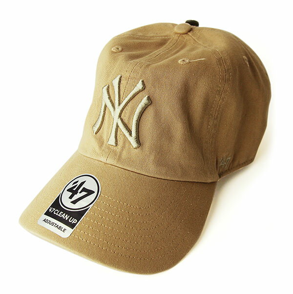 ’47 Brand (フォーティセブン) ベースボールキャップ 帽子 キャップ ダッドハット Yankees Tonal ‘47 CLEAN UP Khaki MLB ヤンキース メジャーリーグ