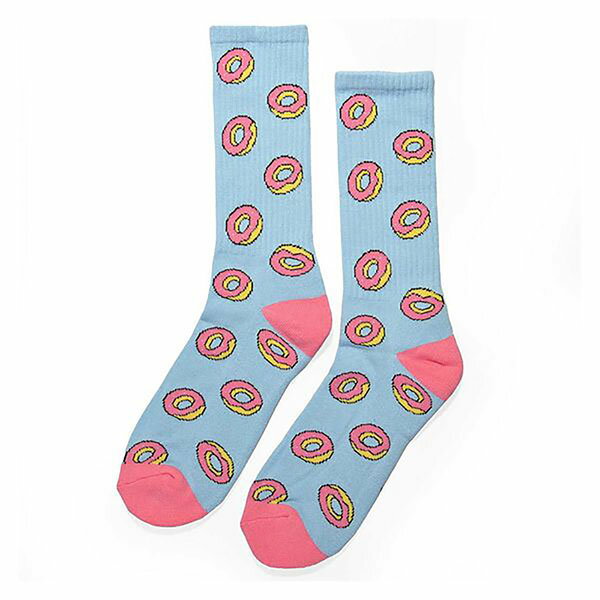 Odd Future (オッドフューチャー) ソックス 靴下 OFWGKTA Donut Allover Crew Socks Blue×Pink スケボー SKATE SK8 スケートボード HIPHOP ヒップホップ