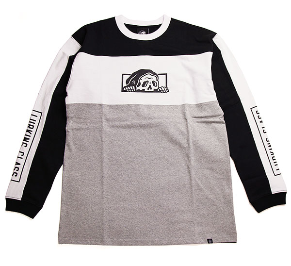 LURKING CLASS (ラーキングクラス) ロンT ロングTシャツ 長袖 GAME L/S TEE BLACK×WHITE×GREY (SKETCHY TANK) スケッチータンク