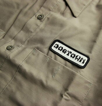 Dogtown (ドッグタウン) ワッペン パッチ 刺繍 DT Workshirt Patch White スケボー SKATE SK8 スケートボード HARD CORE PUNK ハードコア パンク HIPHOP ヒップホップ SURF サーフ レゲエ reggae スノボー スノーボード Snowboard NINJA X