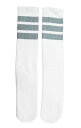 SkaterSocks O\bNX C jp \bNX XP[g XP{[ `[u\bNX Knee high White tube socks with Grey stripes style 1i22Inch 22C`jSKATE SK8