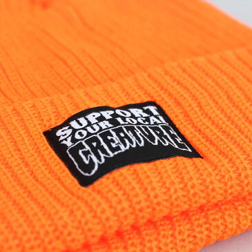 Creature(クリーチャー)ニットキャップ 帽子 ビーニー Support Long Shoreman Cuff Beanie Safety Orange スケボー SKATE SK8 スケートボード HARD CORE PUNK ハードコア パンク HIPHOP ヒップホップ SURF サーフ レゲエ reggae スノボー スノーボード Snowboard NINJA X
