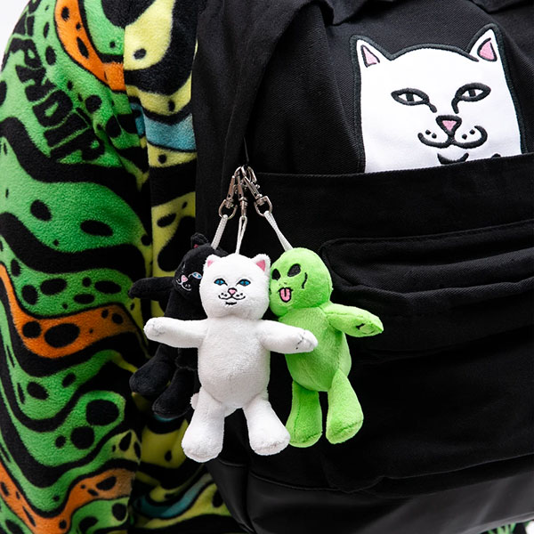 RIPNDIP (リップンディップ) キーホルダー アクセサリー キーチェーン Lord Jermal Plush Keychain Black ネコ 猫 スケボー SKATE SK8 スケートボード