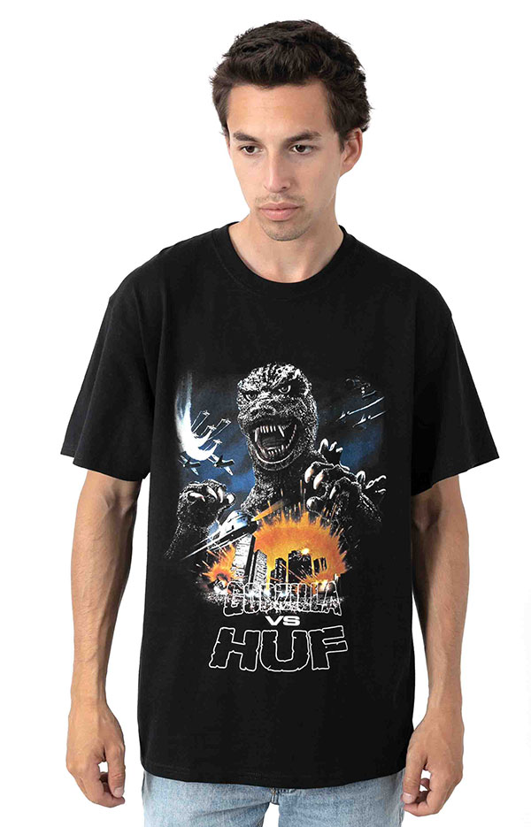 Huf x Godzilla (ハフ) ゴジラ Tシャツ God