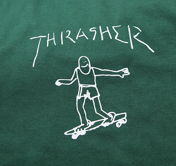 Thrasher Magazine (スラッシャー マガジン) ロンT ロングTシャツ 長袖 マークゴンザレス Gonz Mark Gonzales Longsleeve T-Shirt IVY Green スケボー SKATE SK8 スケートボード HARD CORE PUNK ハードコア パンク HIPHOP ヒップホップ SURF サーフ レゲエ reggae スノボー