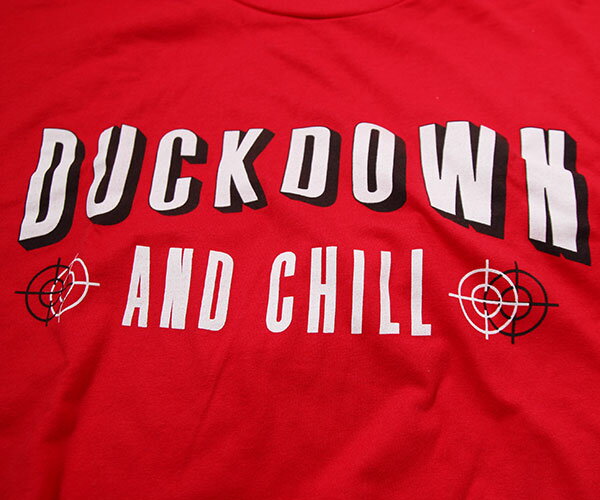 Duck Down Music (ダックダウン) Tシャツ and Chill T-Shirt Red ブーキャン Boot Camp Clik (ブート・キャンプ・クリック) HIPHOP ヒップホップ