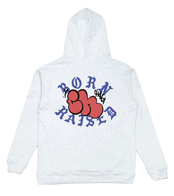 BornxRaised (ボーンアンドレイズド) パーカー プルオーバー CHAKA THROWIE HOODY HEATHER GREY