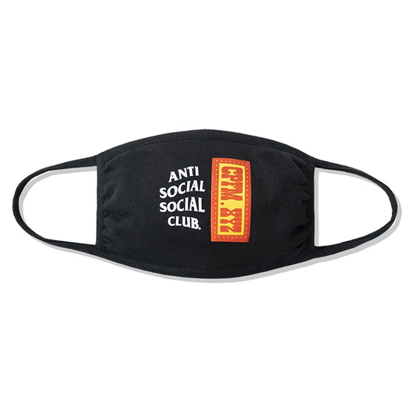 楽天スケボーウェア NINJAXAntiSocialSocialClub （アンチソーシャルソーシャルクラブ） マスク 布マスク フェイスマスク CPFM x ASSC Mask Black カジュアル ストリート スケボー SKATE SK8 スケートボード HARD CORE PUNK ハードコア パンク HIPHOP ヒップホップ SURF サーフ レゲエ reggae スノボー