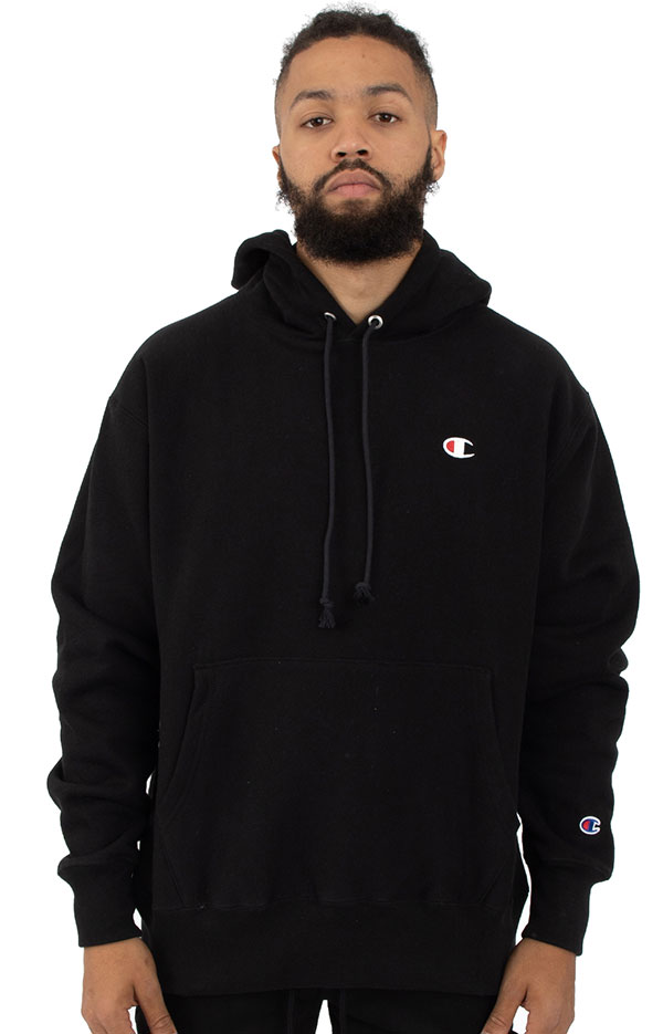 Champion (チャンピオン) US パーカー プルオーバー Reverse Weave Pullover Hoodie Black スケボー SKATE SK8 スケートボード HARD CORE PUNK ハードコア パンク HIPHOP ヒップホップ SURF サーフ レゲエ reggae スノボー スノーボード Snowboard NINJA X