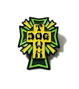 楽天スケボーウェア NINJAXDogtown （ドッグタウン） US ピンズ ピンバッジ DT Cross Logo Color Enamel Pin Yellow/Green スケボー SKATE SK8 スケートボード HARD CORE PUNK ハードコア パンク