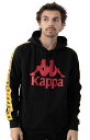 Kappa (Jbp) p[J[ vI[o[ 222 Banda Authentic Hurtado 3 Pullover Hoodie Black/Red