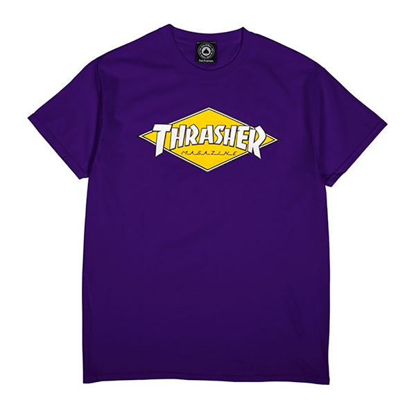 Thrasher (スラッシャー) US Tシャツ Diamond Logo T-Shirt Purple スケボー SKATE SK8 スケートボード