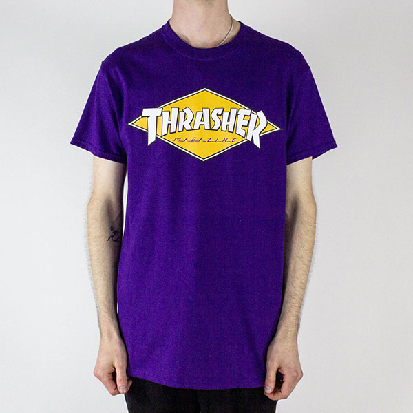 Thrasher (スラッシャー) US Tシャツ Diamond Logo T-Shirt Purple スケボー SKATE SK8 スケートボード