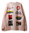 FIRST DOWN (t@[Xg_E) T OTVc  COLLECTOR L/S T LIGHT PINK