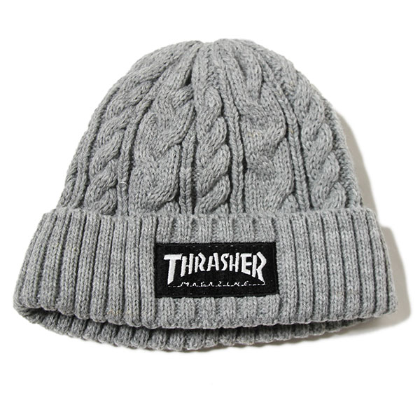 Thrasher (スラッシャー) JP キッズ 子供 ニットキャップ ビーニー Mag Logo Kids BEANIE Grey スケボー SKATE SK8 スケートボード