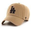 ’47 Brand (フォーティーセブン) ロサンゼルス ドジャース キャップ Dodgers ’47 CLEAN UP Khaki ベースボールキャップ ダッドハット メジャーリーグ