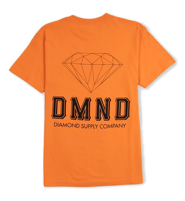 Diamond Supply Co. (ダイアモンドサプライ) Tシャツ Diamond Block Tee Orange スケボー SKATE SK8 スケートボード