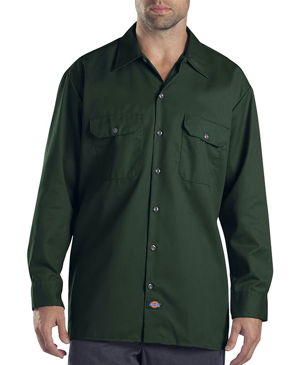 Dickies (ディッキーズ) US 長袖 ワークシャツ (574) Long Sleeve Work Shirt Hunter Green
