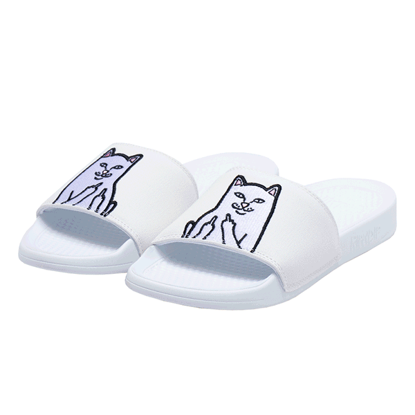 RIPNDIP (リップンディップ) サンダル スリッパ Lord Nermal Slides UV Activated White (Purple/Gold) ネコ 猫 スケボー SKATE SK8 スケートボードのサムネイル