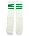 SkaterSocks O\bNX C jp \bNX XP[g XP{[ `[u\bNX Knee high White tube socks with Green stripes style 3 (25C`) SKATE SK8