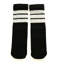 SkaterSocks ベビー キッズ 赤ちゃん 子供 ロングソックス 靴下 ソックス スケート スケボー チューブソックス Kids Black tube socks with White stripes style 1 (10インチ) SKATE SK8 スケートボード