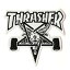 Thrasher Magazine (å㡼) US ѥå ɽ åڥ Iron On Skategoat Patch White/Black ܡ SKATE SK8 ȥܡ