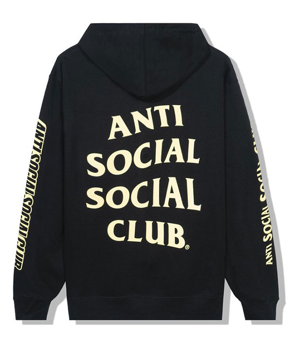 AntiSocialSocialClub (アンチソーシャルソーシャルクラブ) パーカー ジップフード ASSC Split Black Zip Hoodie