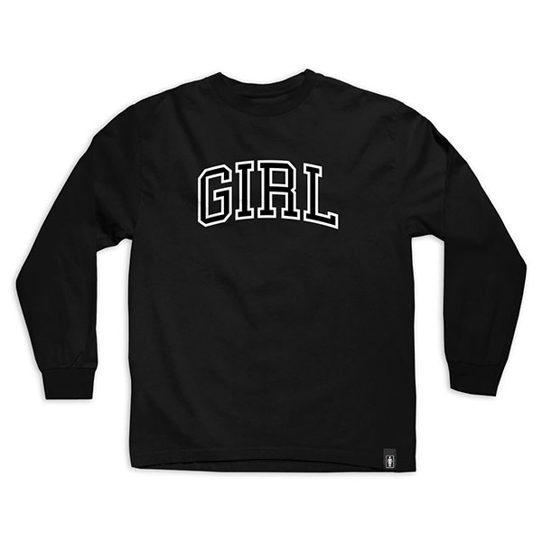 Girl Skateboards (ガール) ロンT ロングTシャツ 長袖 Arch L/S Tee Black スケボー SKATE SK8 スケートボード