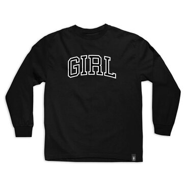 Girl Skateboards (ガール) ロンT ロングTシャツ 長袖 Arch L/S Tee Black スケボー SKATE SK8 スケートボード