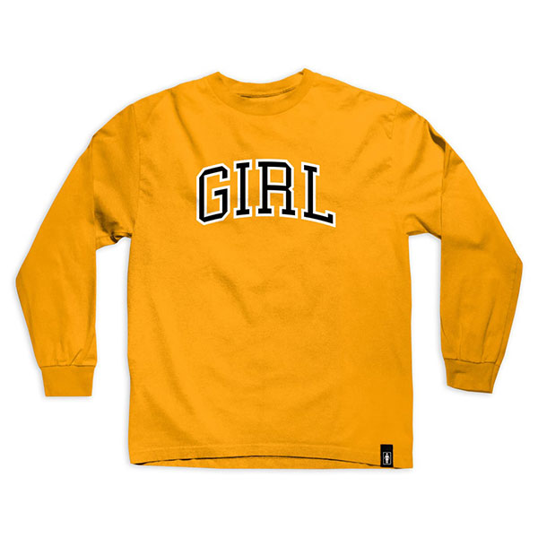 Girl Skateboards (ガール) ロンT ロングTシャツ 長袖 Arch L/S Tee Gold スケボー SKATE SK8 スケートボード