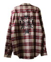 Dogtown (hbO^E) JP lVc Cross Logo FLANNEL SHIRT WINERED