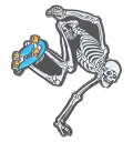 Powell Peralta (パウエル) ピンズ ピンバッジ Skateboarding Skeleton Glow In The Dark Skeleton Lapel Pin - 1.3