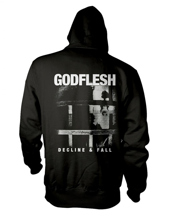 Godflesh (ゴッドフレッシュ) パーカー プルオーバー Godflesh "Decline & Fall" Pullover Hoodie Black (The Earache Records) Industrial Metal Punk dubstep インダストリアル メタル ダブステップ