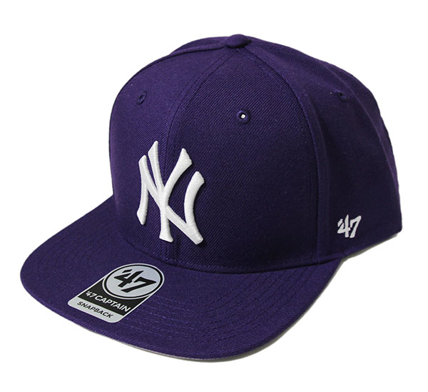 ’47 (フォーティセブン) FORTYSEVEN ヤンキース (ニューヨーク) キャップ 帽子 Yankees Sure Shot ’47 CAPTAIN Purple MLB メジャーリーグ ベースボール