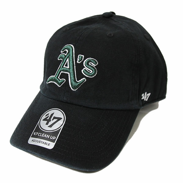 ’47 (フォーティセブン) FORTYSEVEN アスレチックス (オークランド) キャップ 帽子 Athletics ’47 CLEAN UP Black メジャーリーグ MLB ベースボール