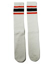 SkaterSocks (XP[^[\bNX) O\bNX C jp \bNX XP[g XP{[ `[u\bNX Knee high White tube socks with Orange-Black stripes style 3 (25C`) SKATE SK8