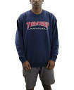 Thrasher (XbV[) US g[i[ XEFbg Outlined Crew Neck Sweatshirt Navy Blue XP{[ SKATE SK8 XP[g{[h