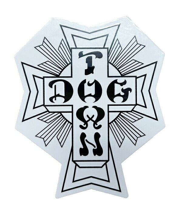 Dogtown Skateboards (ɥå) US ƥå  DT 70s Cross Logo Sticker White / Black / White 4 ܡ SKATE SK8 ȥܡ HARD CORE PUNK ϡɥ ѥ