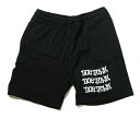 Dogtown Skateboards (ドッグタウン) スウェットショーツ ショートパンツ Horror Script Stacked Sweat Shorts Black スケボー SKATE SK8 スケートボード HARD CORE PUNK